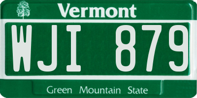 VT license plate WJI879