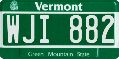 VT license plate WJI882