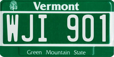 VT license plate WJI901