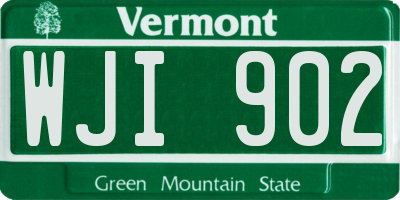 VT license plate WJI902