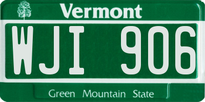 VT license plate WJI906