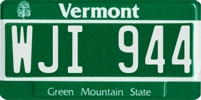 VT license plate WJI944
