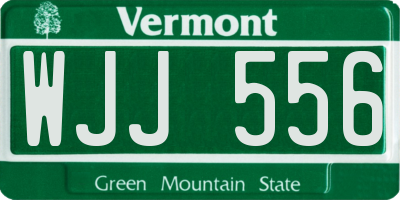 VT license plate WJJ556