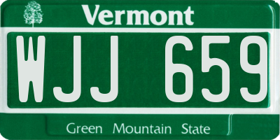 VT license plate WJJ659