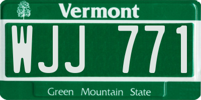 VT license plate WJJ771