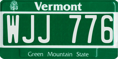 VT license plate WJJ776