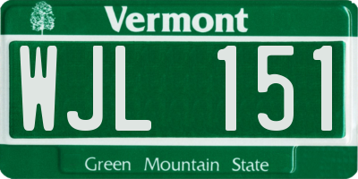 VT license plate WJL151