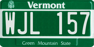 VT license plate WJL157