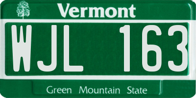 VT license plate WJL163