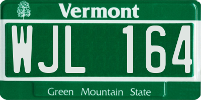 VT license plate WJL164