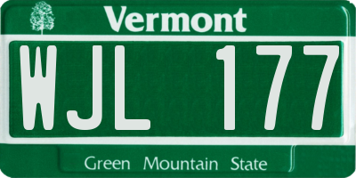 VT license plate WJL177