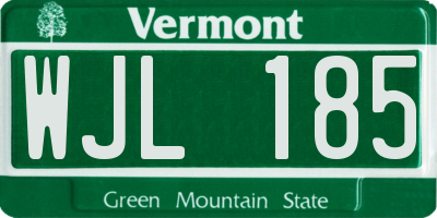 VT license plate WJL185