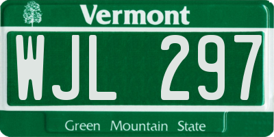 VT license plate WJL297