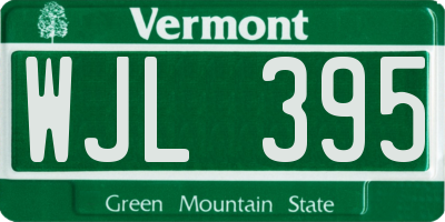 VT license plate WJL395
