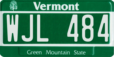 VT license plate WJL484