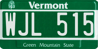 VT license plate WJL515