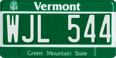 VT license plate WJL544