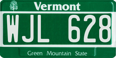 VT license plate WJL628