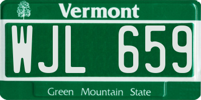 VT license plate WJL659