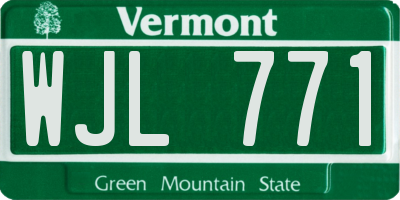 VT license plate WJL771