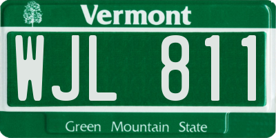 VT license plate WJL811
