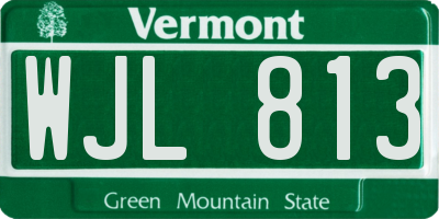 VT license plate WJL813