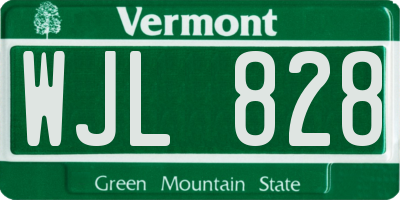 VT license plate WJL828