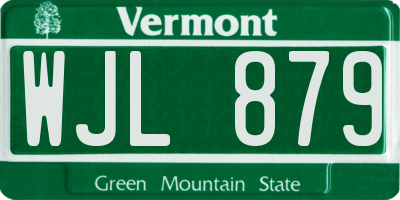 VT license plate WJL879