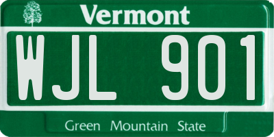 VT license plate WJL901