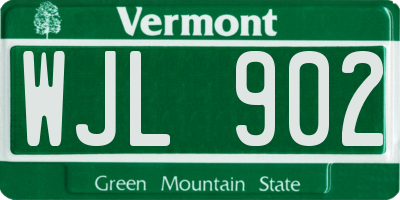 VT license plate WJL902