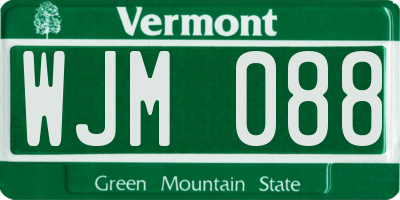 VT license plate WJM088