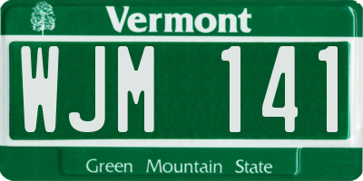 VT license plate WJM141