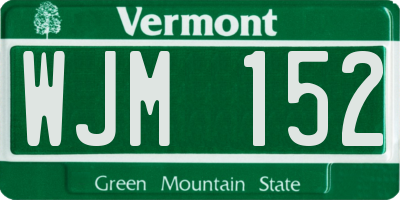 VT license plate WJM152