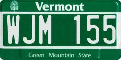 VT license plate WJM155