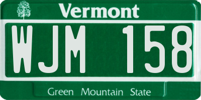 VT license plate WJM158