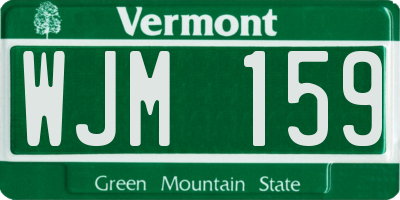 VT license plate WJM159