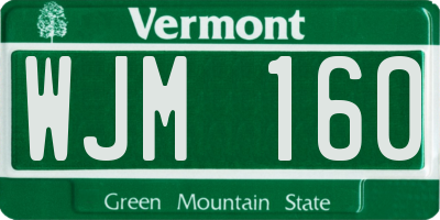 VT license plate WJM160