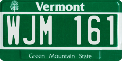 VT license plate WJM161
