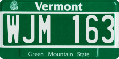 VT license plate WJM163