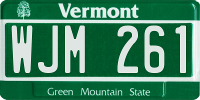 VT license plate WJM261