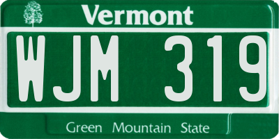 VT license plate WJM319