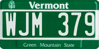 VT license plate WJM379