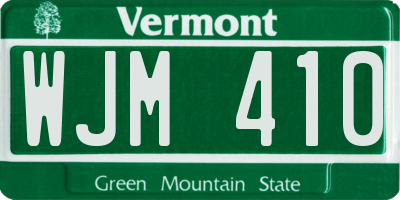 VT license plate WJM410