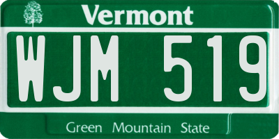 VT license plate WJM519