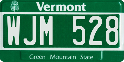VT license plate WJM528