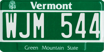 VT license plate WJM544