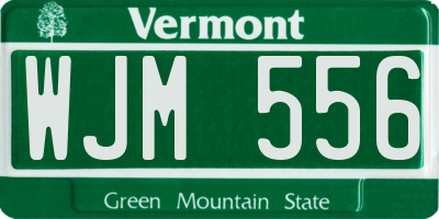 VT license plate WJM556