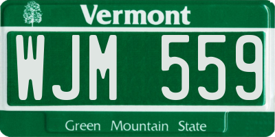 VT license plate WJM559
