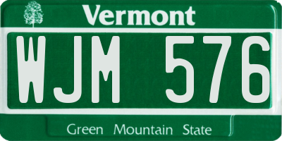 VT license plate WJM576