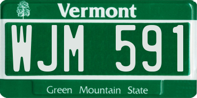VT license plate WJM591